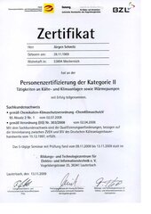 Herr Jürgen Schmitz, tätigkeiten an Kälte- und Klimaanlagen sowie Wärmepumpen